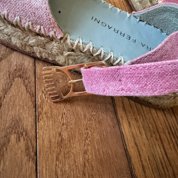 Chiara Ferragni platform espadrilles with gold embellishment adjustable strap - Picture 5 of 7